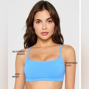 (2) Fabletics Sleek Seamless Strappy Low Impact Bras (size XS)